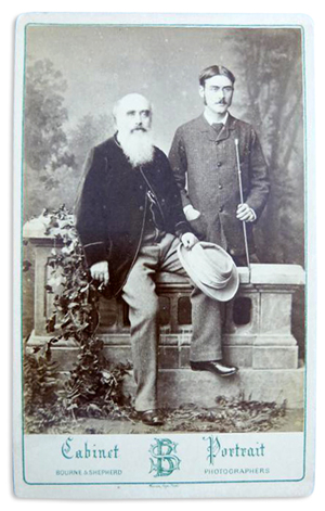Rudyard Kipling with his father, John Lockwood Kipling. Ewbank's image.